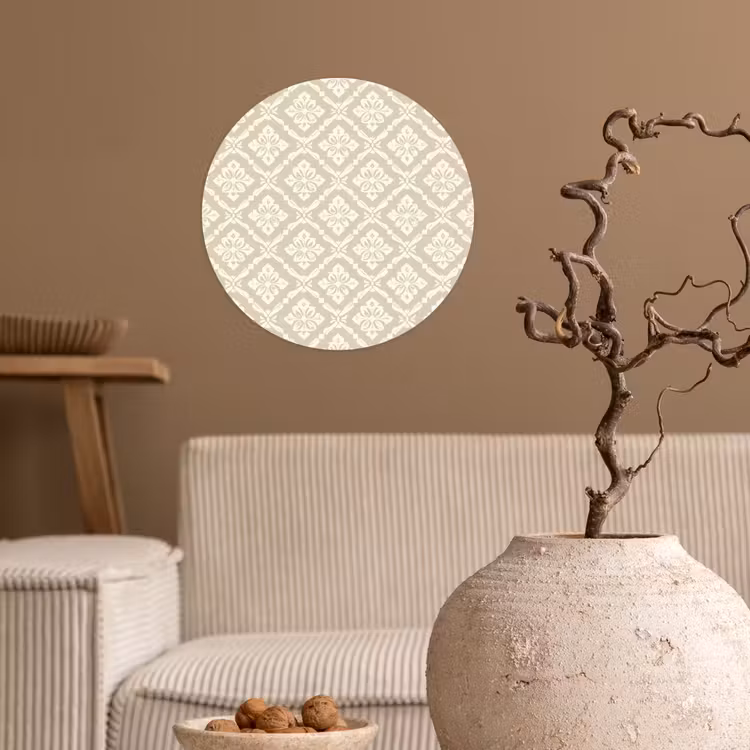 Behangcirkel - Floraal - Ornament - Beige — 2