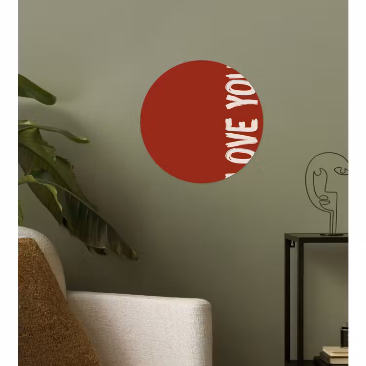 Behangcirkel - Schuin - Loveyou - Rood — 3