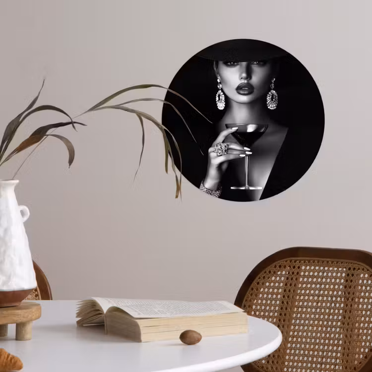 Behangcirkel - Vrouw - Cocktail - Chic — 4