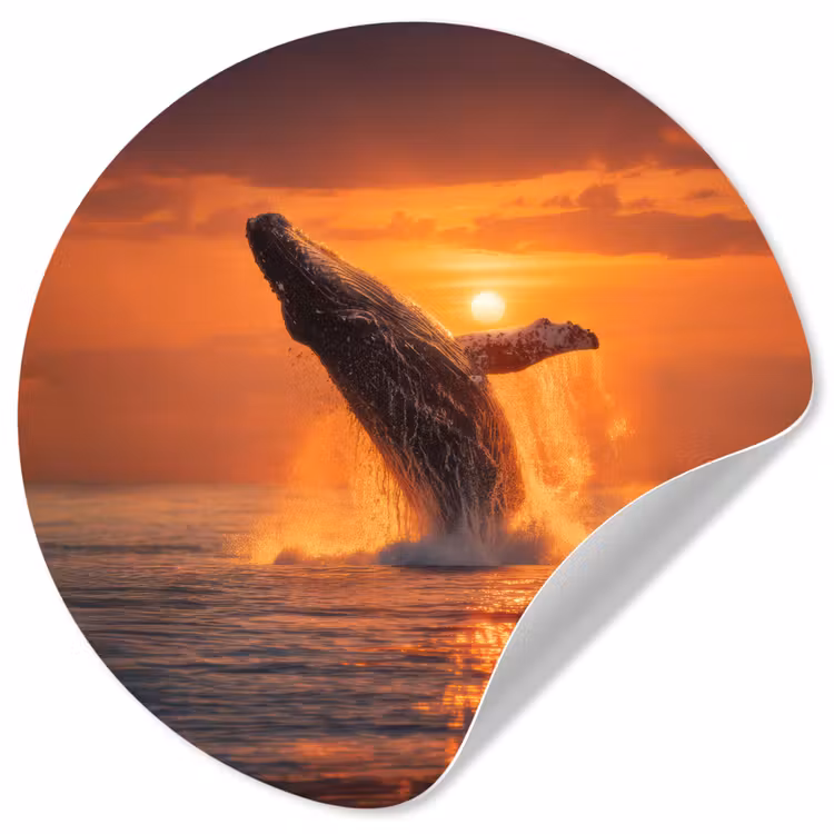 Behangcirkel - Walvis - Zon - Zee — 1