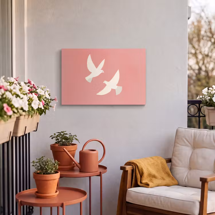 Buiten canvas - Duiven - Wit - Sierlijk — 3