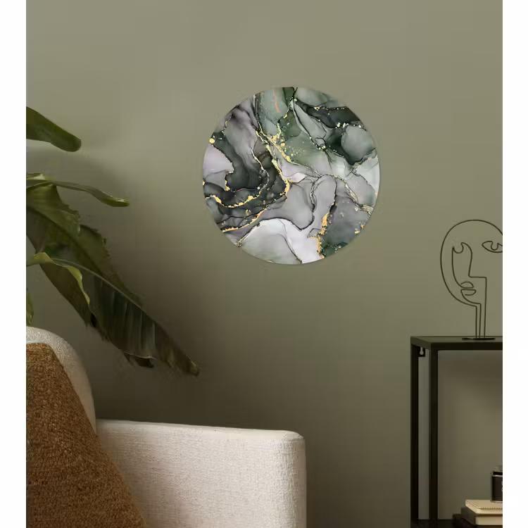 Behangcirkel - Luxe - Marmer - Groen — 3