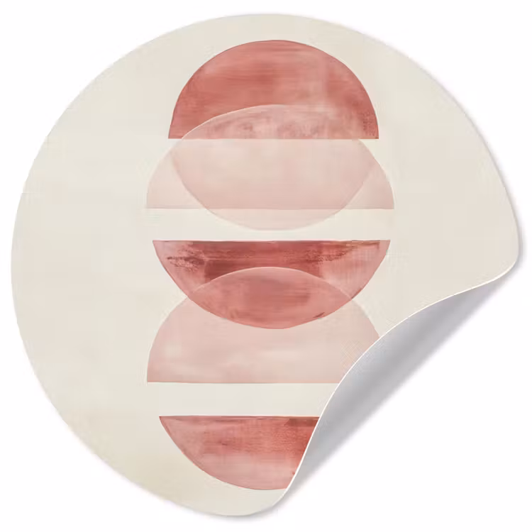 Behangcirkel - Minimalistisch - Cirkels - Roze — 1