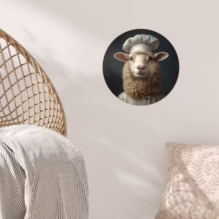 Behangcirkel - Schaap - Wol - Kok — 5