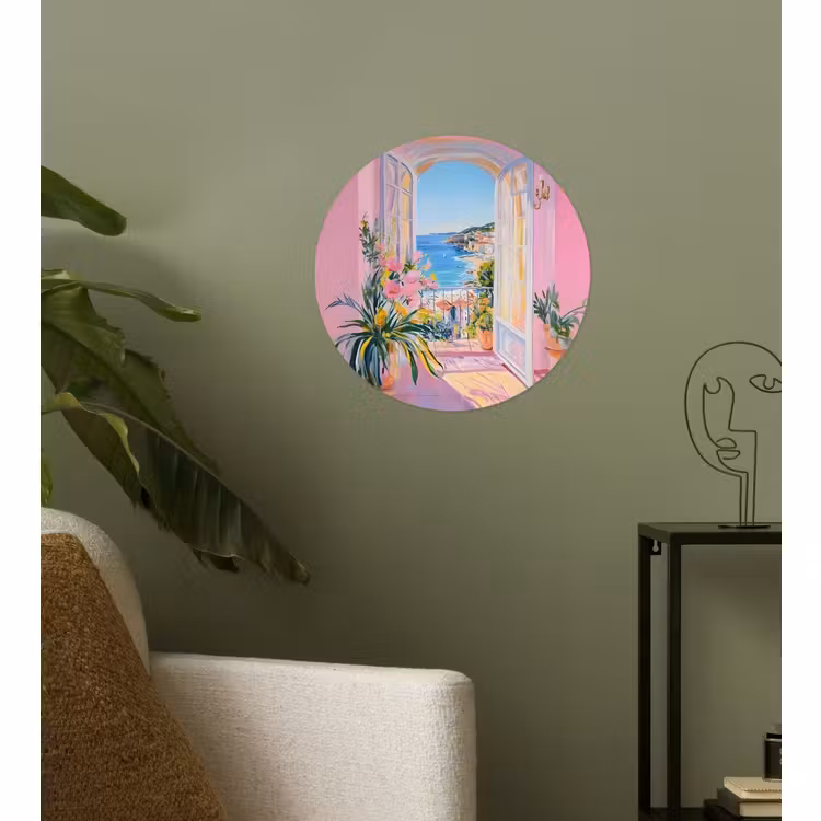 Behangcirkel - Roze - Buiten - Verf — 3