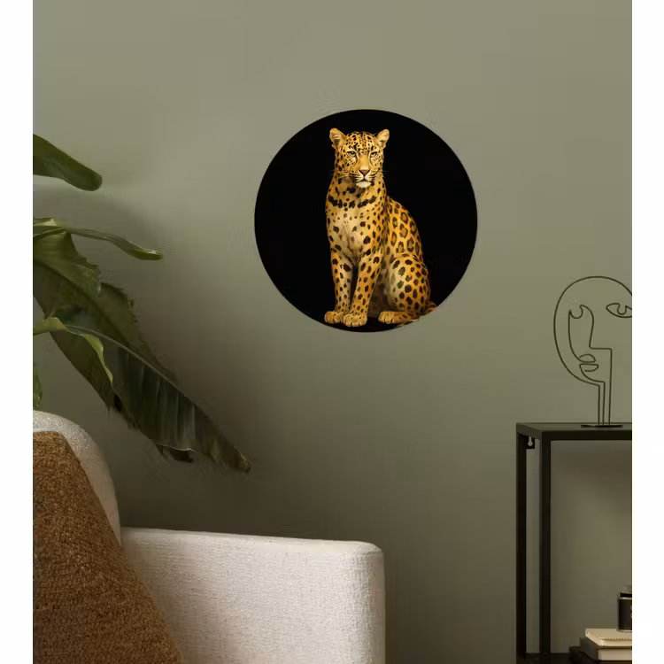Behangcirkel - Panter - Realistisch - Bruin — 3