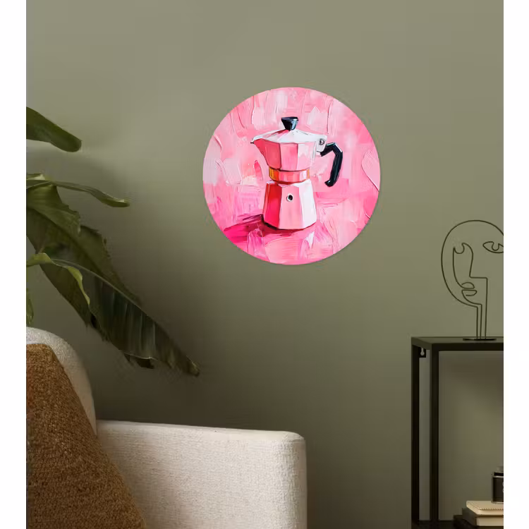 Behangcirkel - Roze - Verf - Coffee — 3