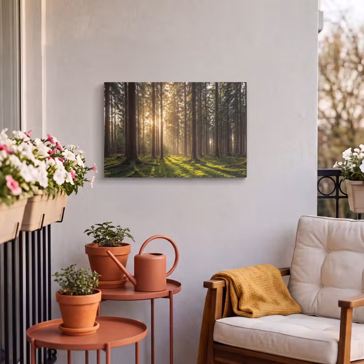Buiten canvas - Bos - Gras - Zonlicht — 3