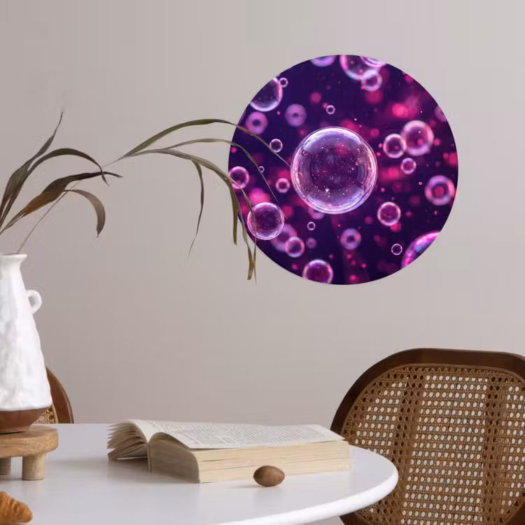 Behangcirkel - Paars - Bubbels - Schuim — 4