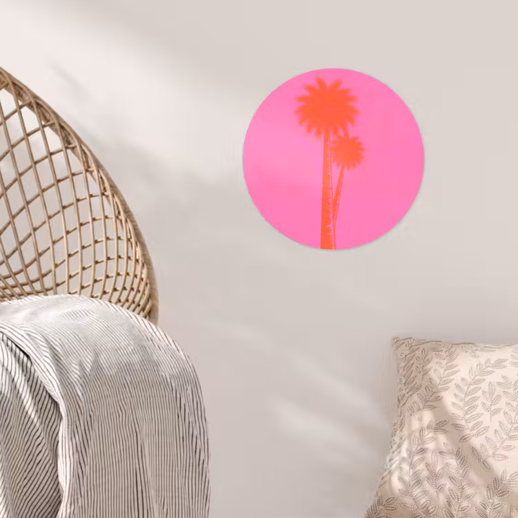 Behangcirkel - Palmbomen - Modern - Roze — 5