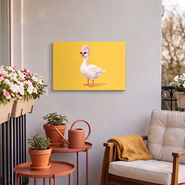 Buiten canvas - Eend - Zonnebril - Geel — 3