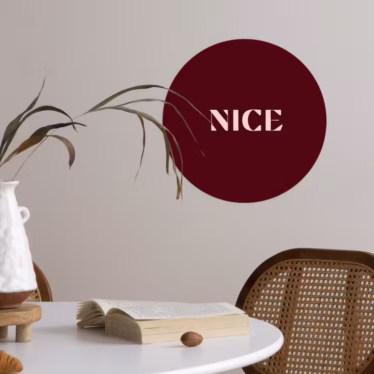Behangcirkel - Nice - Bordeaux - Roze — 4