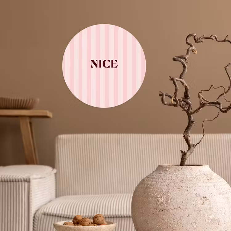 Behangcirkel - Nice - Strepen - Roze — 2