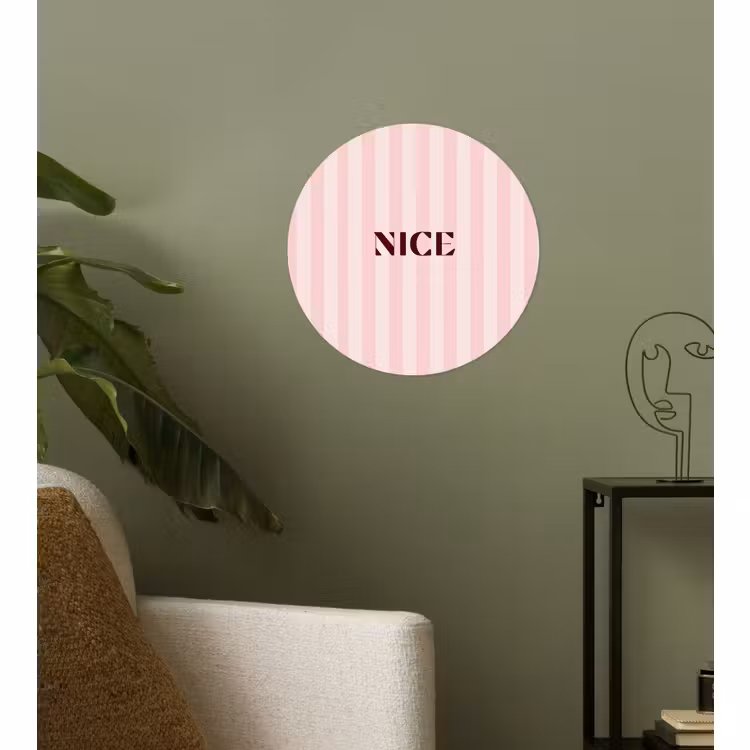 Behangcirkel - Nice - Strepen - Roze — 3