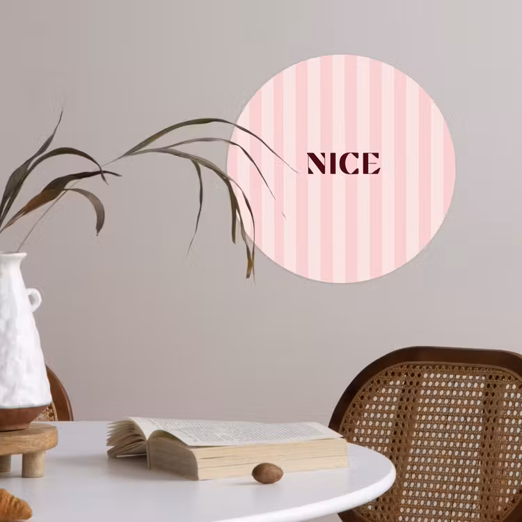 Behangcirkel - Nice - Strepen - Roze — 4