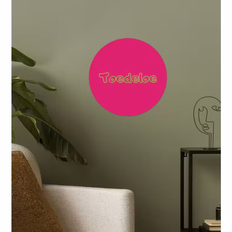 Behangcirkel - Toedeloe - Groen - Roze — 3