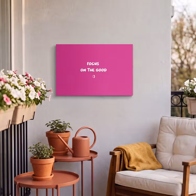 Buiten canvas - Focus - Smiley - Roze — 3