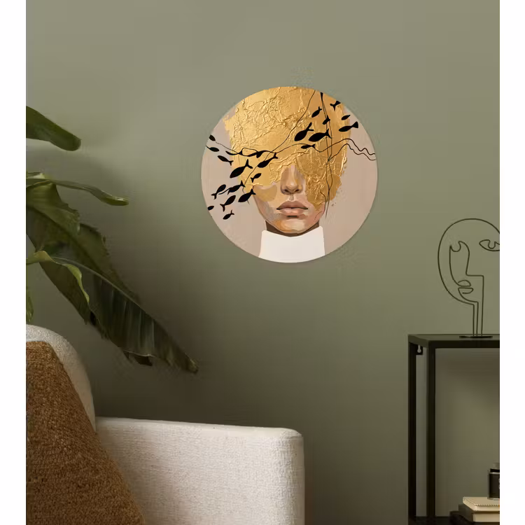 Behangcirkel - Modern - Vrouw - Goud — 3