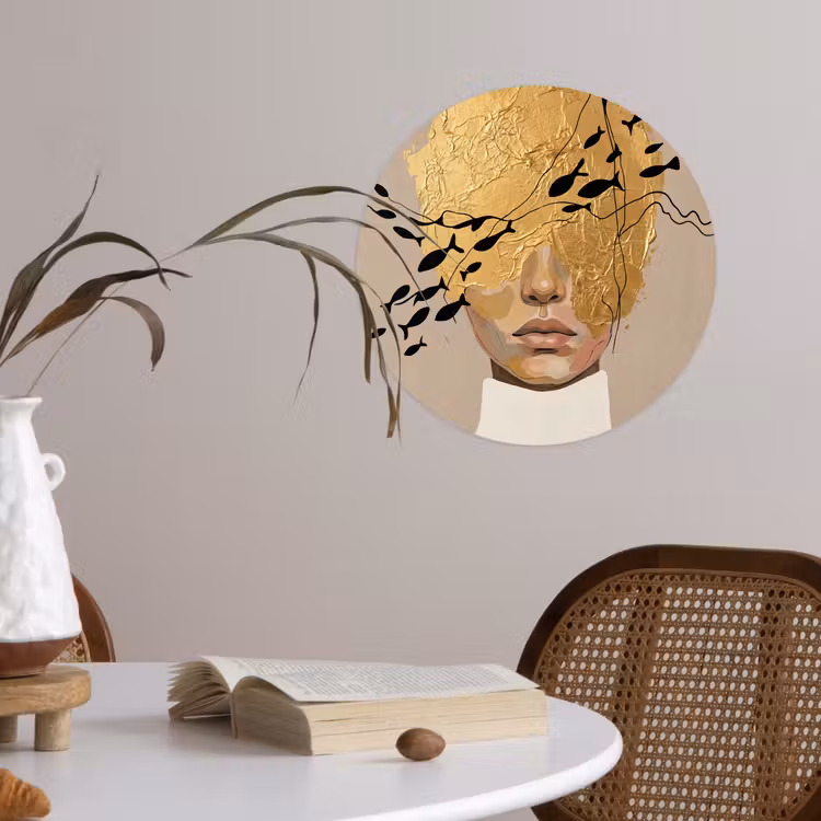 Behangcirkel - Modern - Vrouw - Goud — 4