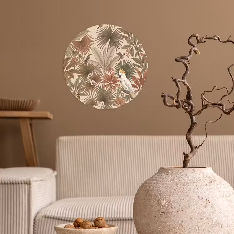Behangcirkel - Tropisch - Vogels - Beige — 2