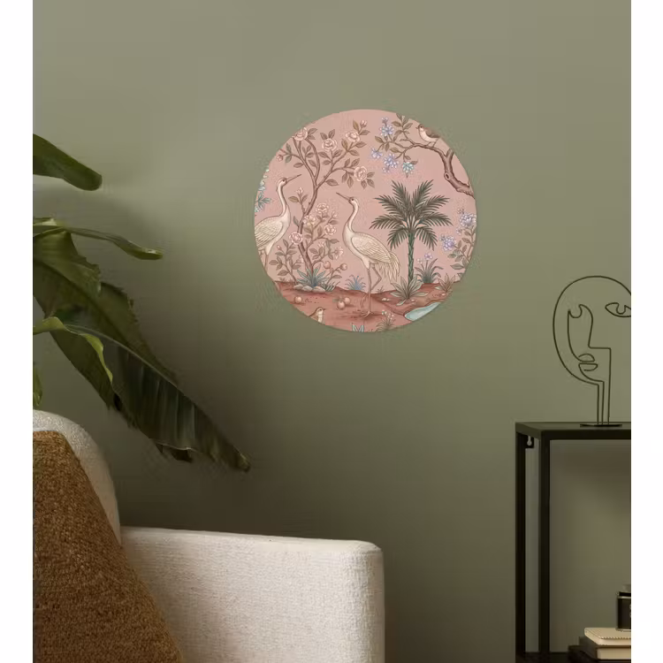 Behangcirkel - Nostalgisch - Reigers - Roze — 3