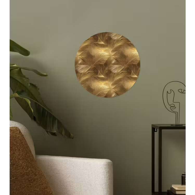 Behangcirkel - Palm - Waaier - Goud — 3