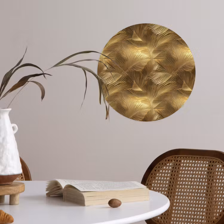 Behangcirkel - Palm - Waaier - Goud — 4