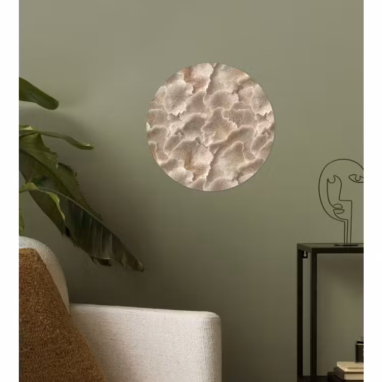 Behangcirkel - Waaierstructuren - Beige - Vezeltextuur — 3