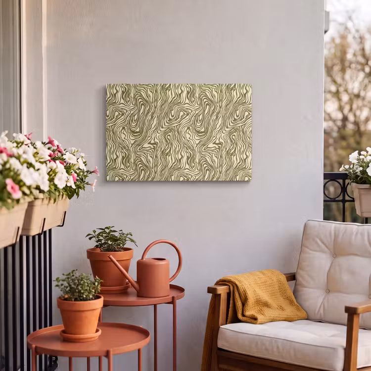 Buiten canvas - Abstract - Marmer - Groen — 3
