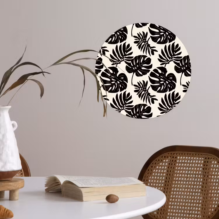 Behangcirkel - Modern - Monstera - Zwart — 4
