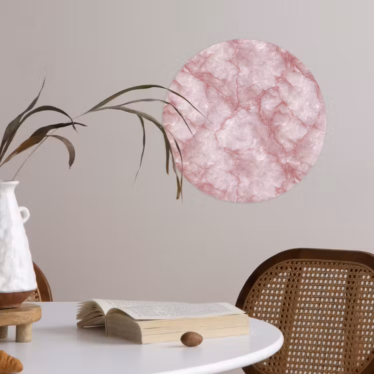 Behangcirkel - Roze - Kwartsmarmer - Aders — 4