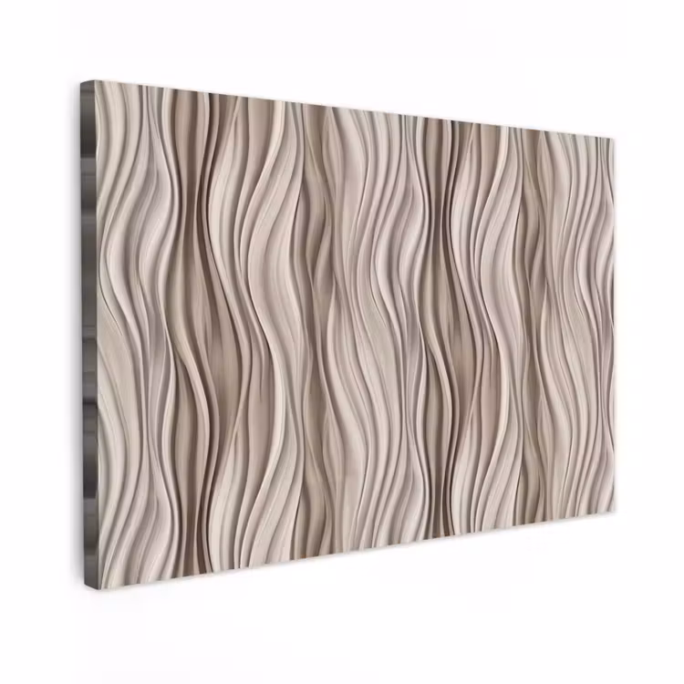 Buiten canvas - Golven - 3D - Crème — 1