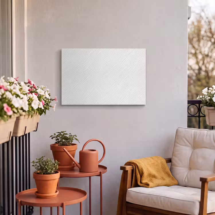 Buiten canvas - Golven - Ribbels - Wit — 3