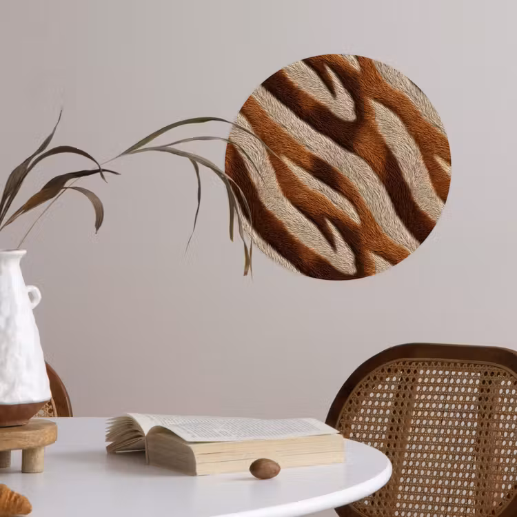 Behangcirkel - Zebra - Bruin - Patroon — 4