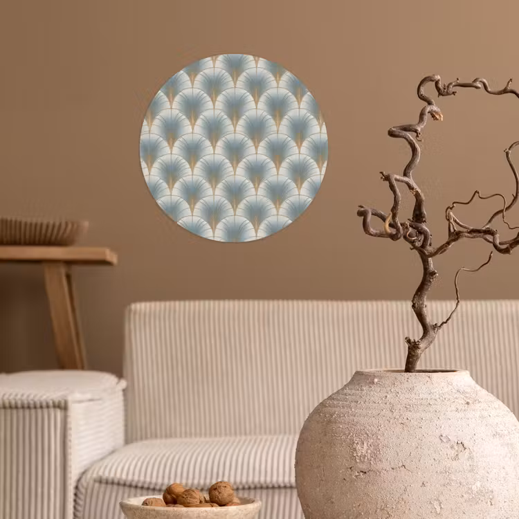 Behangcirkel - Waaier - Klassiek - Blauw — 2