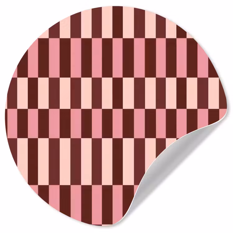 Behangcirkel - Roze - Rood - Blokjes — 1