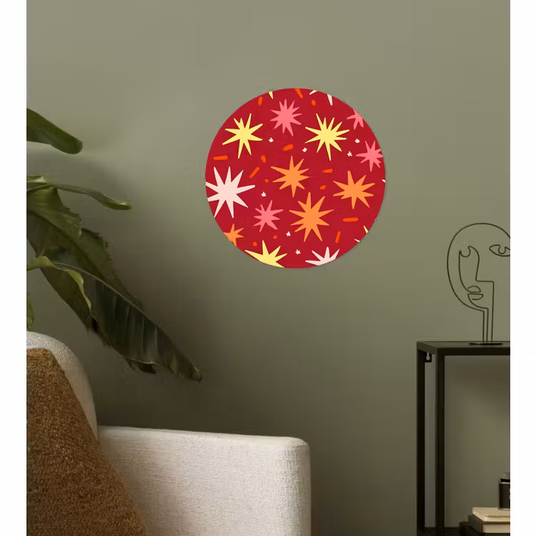 Behangcirkel - Sterren - Speels - Rood — 3