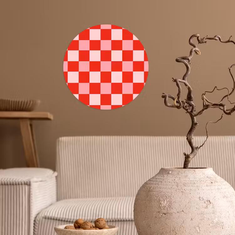 Behangcirkel - Vierkant - Klassiek - Rood — 2
