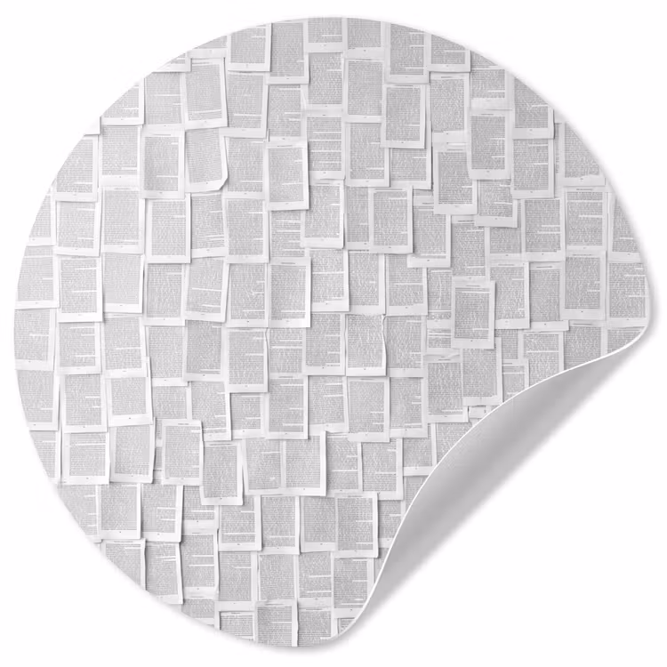 Behangcirkel - Papier - Overlappend - Textuur - Modern - Wit — 1