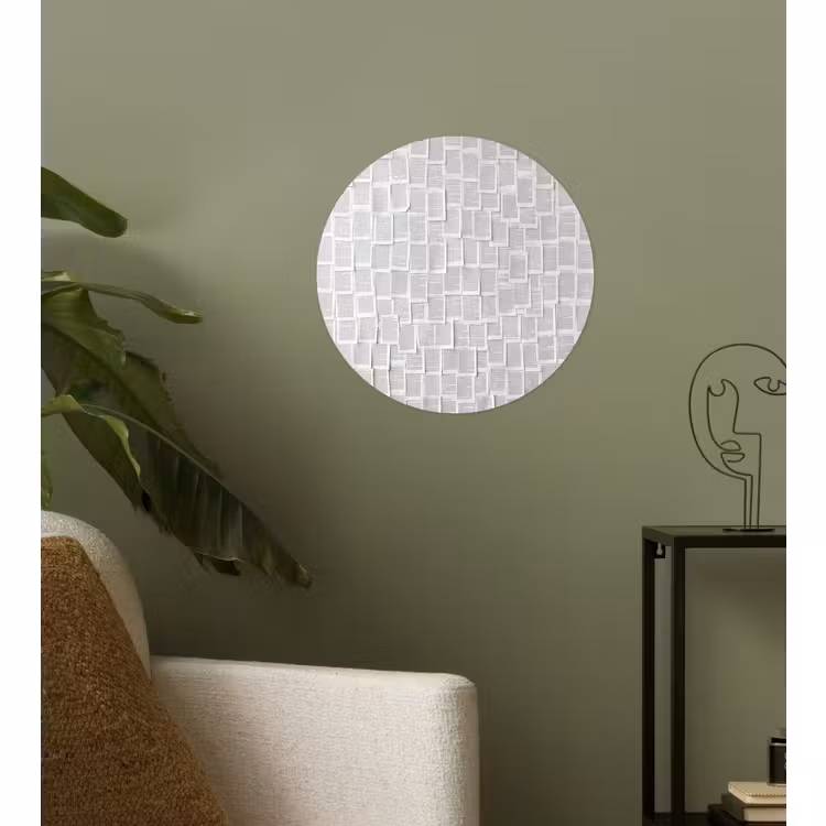 Behangcirkel - Papier - Overlappend - Textuur - Modern - Wit — 3