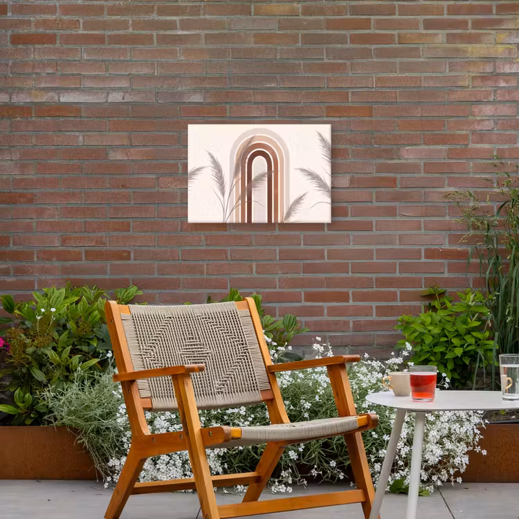 Buiten canvas - Abstract - Bogen - Plant - Boho - Beige — 2