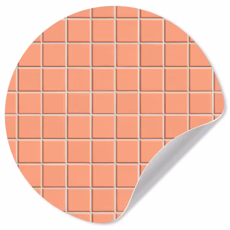 Behangcirkel - Patroon - Tegels - Perzik — 1