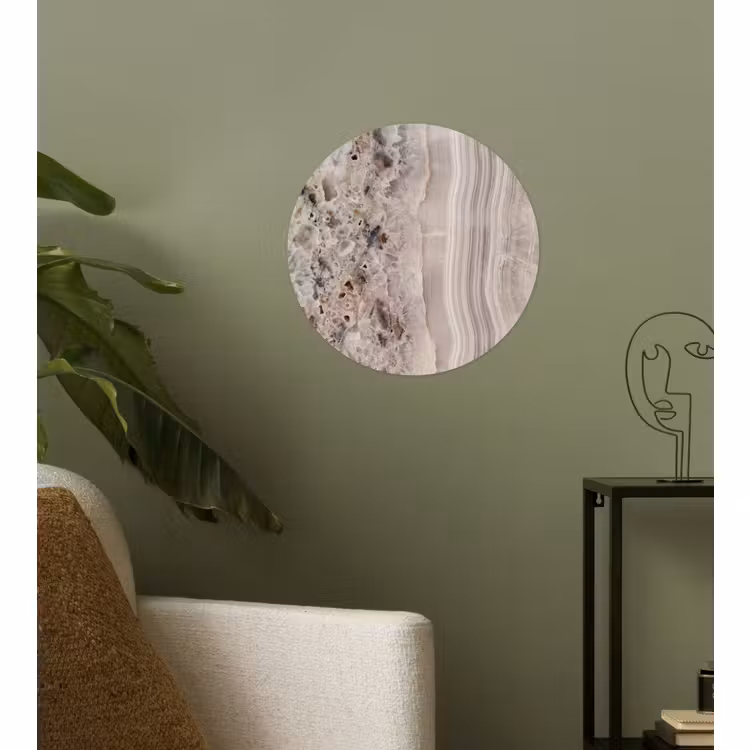 Behangcirkel - Steen - Textuur - Abstract - Beige - Wit — 3
