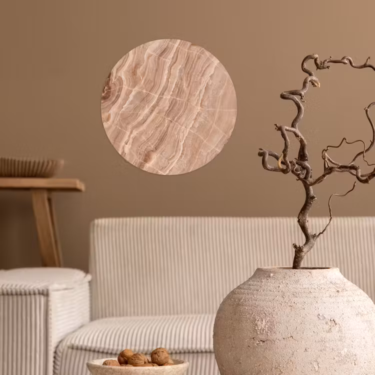 Behangcirkel - Textuur - Golvend - Abstract - Warm - Bruin — 2