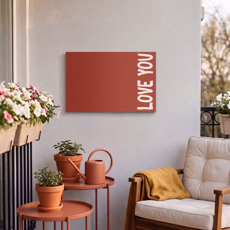 Buiten canvas - Schuin - Loveyou - Rood — 3
