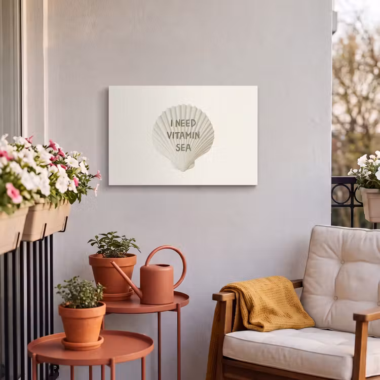 Buiten canvas - Schelp - Quote - Groen — 3