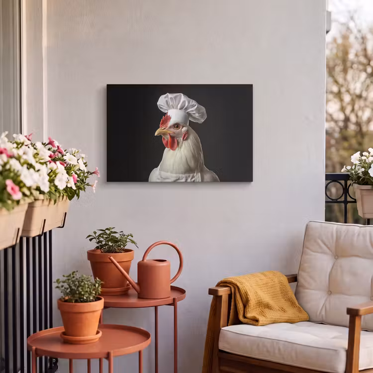 Buiten canvas - Kok - Rood - Kip — 3