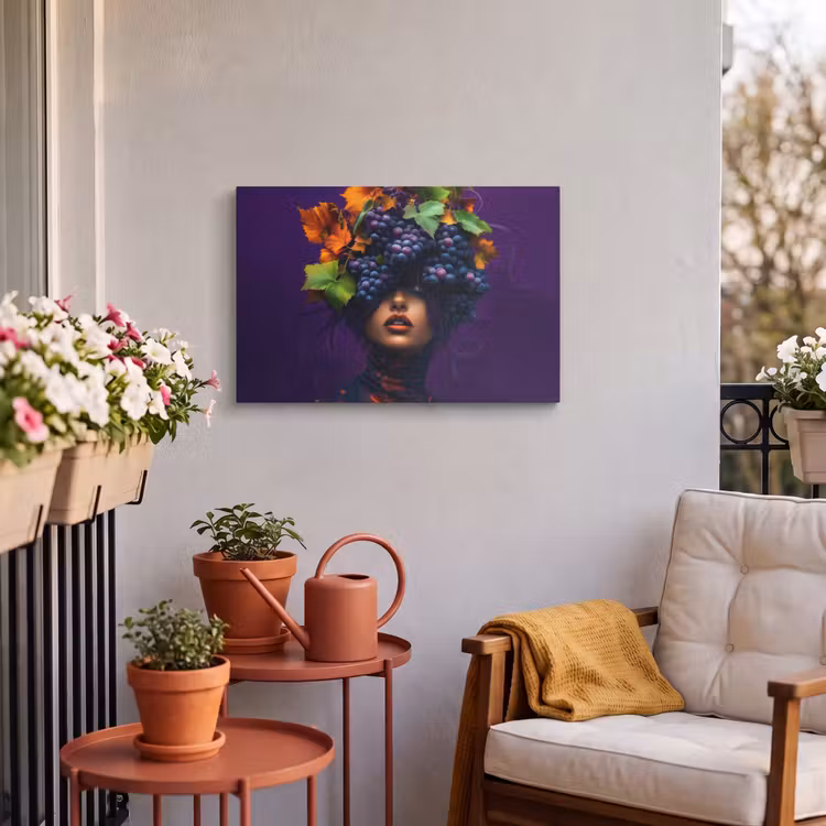 Buiten canvas - Vrouw - Paars - Druiven — 3