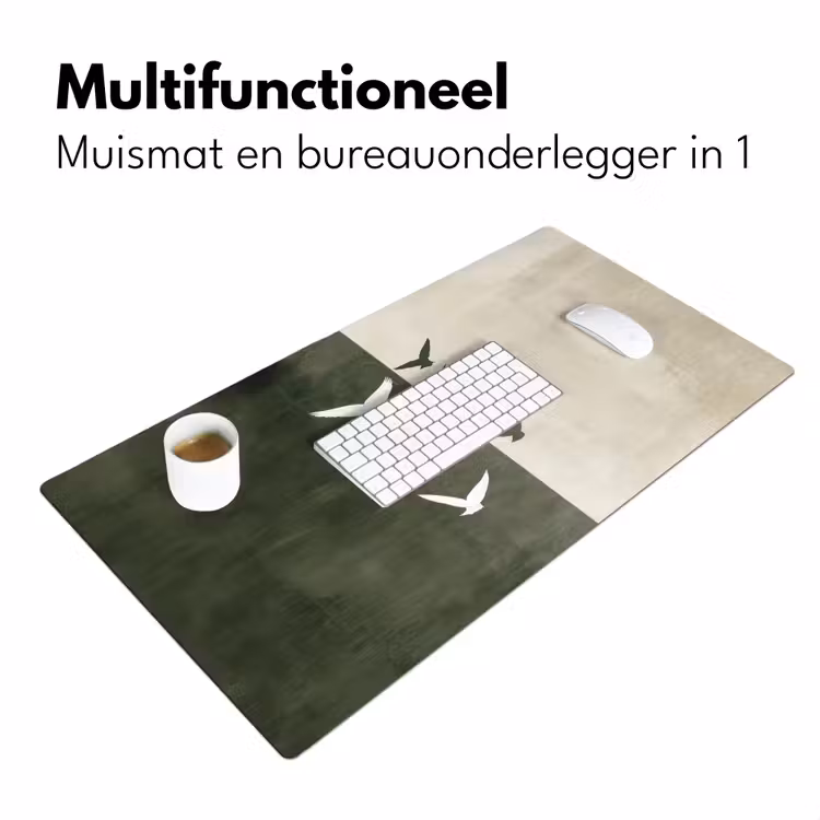 Bureau onderlegger - Japandi - Vogel - Groen — 6
