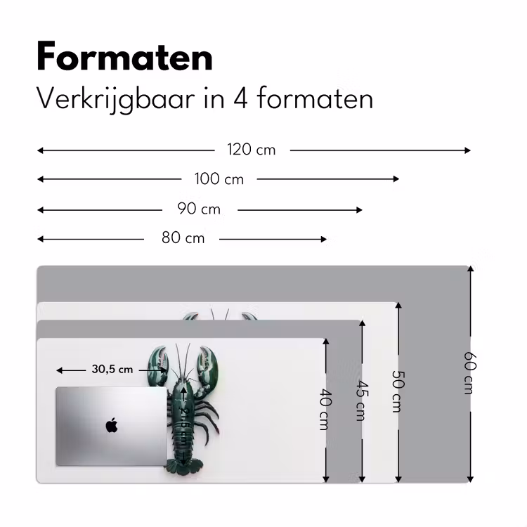 Bureau onderlegger - Kreeft - Glossier - Groen - Wit — 7